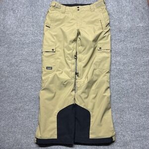 Planks Snow Pants Mens Medium Beige Insulated Waterproof Ski Pockets